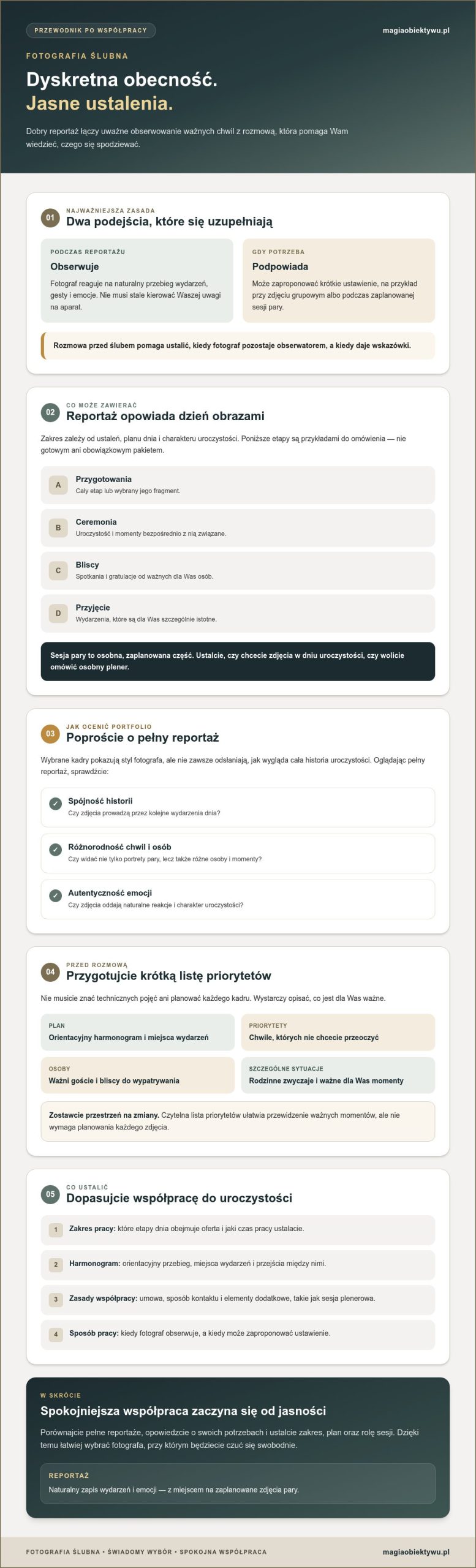 Fotograf ślubny - jak wygląda współpraca i czego możesz oczekiwać?